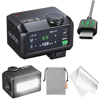 【中古】【日本語取りまわし明らかにする書付き添い人】Godox iT30Pro S 写真機閃光電球｜手当たり式色つや液晶積み上げる｜TTLオンカメラフラッシュ｜パウダーコンパクトながら高性能｜盛りだくさん