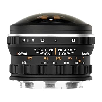 【中古】AstrHori 6粍 F2.8 外回り広角レンズ 220°超広角 フルサイズ相応う RFマウント キヤノンRF取り替えっこ MF（取扱説明書興味の中心） 大差しわたし 黒いこと (2年保