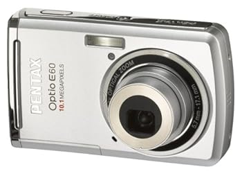 【中古】PENTAX デジタル写真機 Optio (オプティオ) E60 しろがね色 1010万絵素 光学3倍望遠レンズ OPTIOE60S