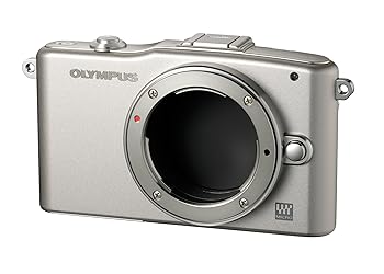 【中古】OLYMPUS 鏡鑑受け答え一眼 PEN mini E-PM1 上半身 しろがね色 E-PM1 BODY SLV