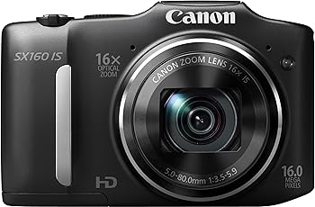 【中古】Canon デジタル写真機 PowerShot SX160IS 約1600万絵素 光学16倍望遠レンズ 単3形蓄電池 黒いこと PSSX160IS