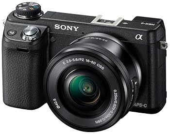【中古】SONY 銀鏡受け答え一眼写真機 α NEX-6望遠レンズ一揃いの道具 黒いこと NEX-6L/B