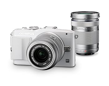 【中古】OLYMPUS 銀鏡受け答え一眼 PEN Lite E-PL6 ダブルズームキット 白いこと E-PL6 DZKIT WHT