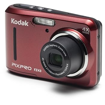 【中古】Kodak PIXPRO Friendly Zoom FZ43 16 MP Digital Camera with 4X Optical Zoom and 2.7 LCD Screen (Red) by Kodak