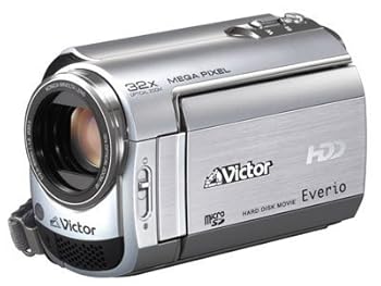 【中古】JVCケンウッド ビクター ハードディスクビデオカメラ Everio エブリオ プレシャスシルバー GZ-MG330-S｜Umibose店