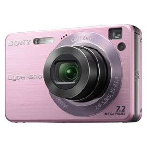 【中古】SONY デジタル写真機 Cyber-Shot(サイバーショット) (720万絵素/光学x4/デジタルx8/サクラ色) DSC-W120 P
