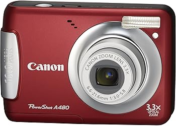 【中古】Canon デジタル写真機 PowerShot (力強さ打つこと) A480 赤いこと PSA480(RE)