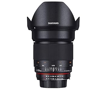 【中古】SAMYANG 単興味の中心広角水晶体 24粍 F1.4 ニコン AE用 フルサイズ相応う
