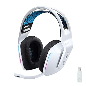 【中古】Logicool G ロジクール G G733 LoL K/DA LIGHTSPEED ワイヤレス ゲーミングヘッドセット 7.1ch BLUE VO!CE搭載 マイク付き LIGHTSYNC RGB 278g|Umibose店