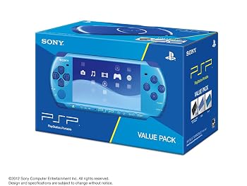 【中古】PSP「プレイステーション・ポータブル」 バリュー・パック スカイブルー/マリンブルー (PSPJ-30027)｜Umibose店