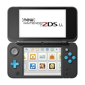 【中古】Newニンテンドー2DS LL ブラック×ターコイズ|Umibose店