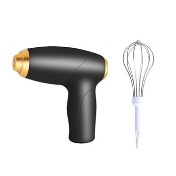 【中古】電動ミキサーUSBハンドヘルドブレンダー、ミニエッグビーター、コーヒークリーム泡立て器、充電式3速キッチンツールエッグビーター(ブラック)｜Umibose店
