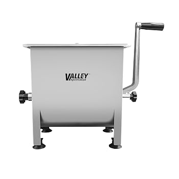 【中古】Valley Sportsman 18ポンド 手動ミートミキサー 4.2ガロンタンク付き ステンレススチール ソーセージ作り 商業用 家庭用|Umibose店