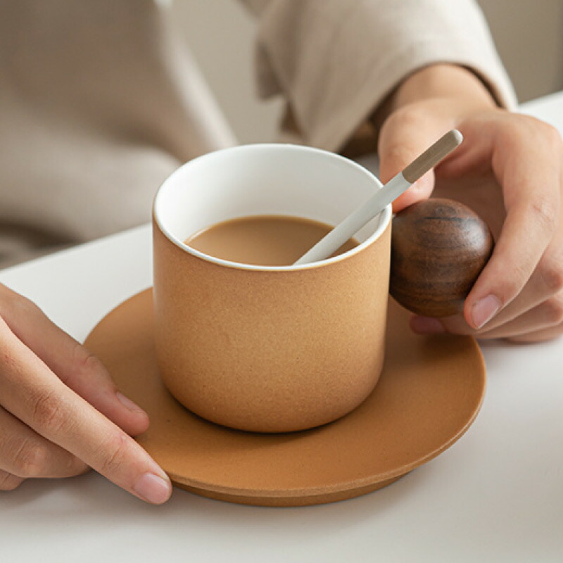 楽天市場】【送料無料】コーヒーカップ 北欧風 ソーサー付き 木球