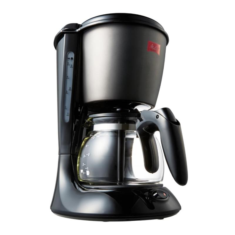 メリタ(Melitta) ろ過器調査報告式 珈琲製造業者 捩じれ 5杯用 SCG58 ジェットブラック-ルビーレッド-ステンレス