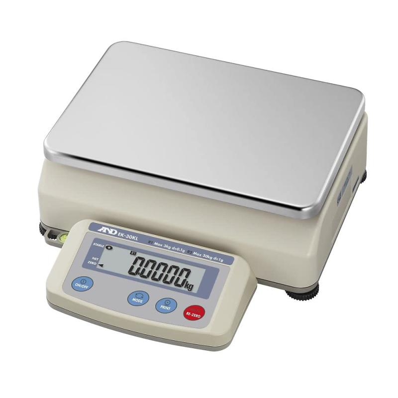 A&D パーソナル高分解能型電子天びん EK-30KL ひょう量:30kg 最小表示:1g 皿寸法:300(W)*210(D)mm