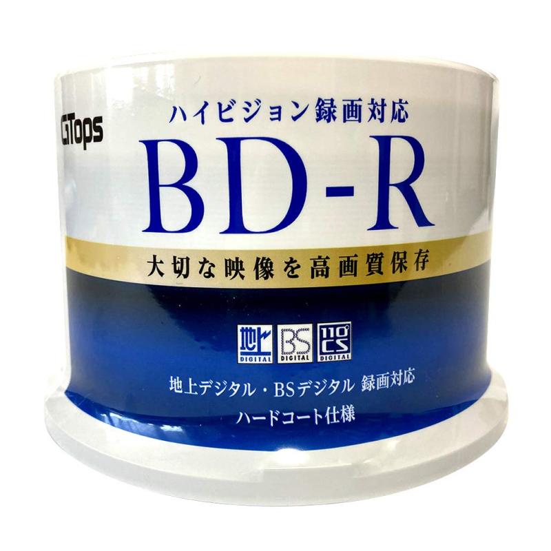 【 G-TOPS 】 BD-R 25GB ブルーレイ ディスク 1-6倍速 ワイド ホワイトプリンタブル