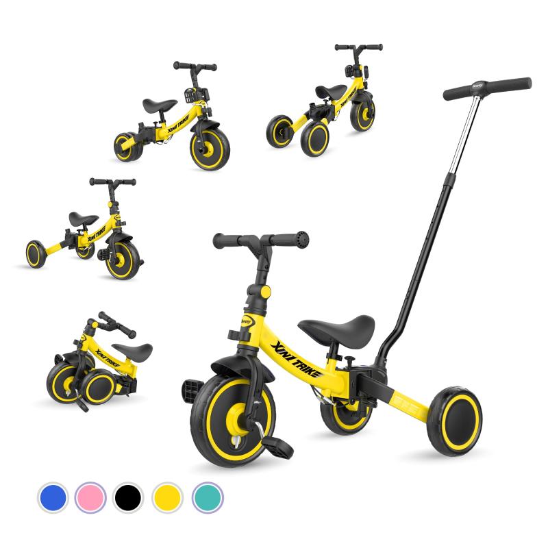 besrey 子供用三輪車 XIN1 三輪車 かじとり ランニングバイク ベビーカー 手押し棒 1歳から5歳まで 折りたたみ 軽量 ハンドル 調整可能 誕生日プレゼント お祝いギフト…|海の風ストア