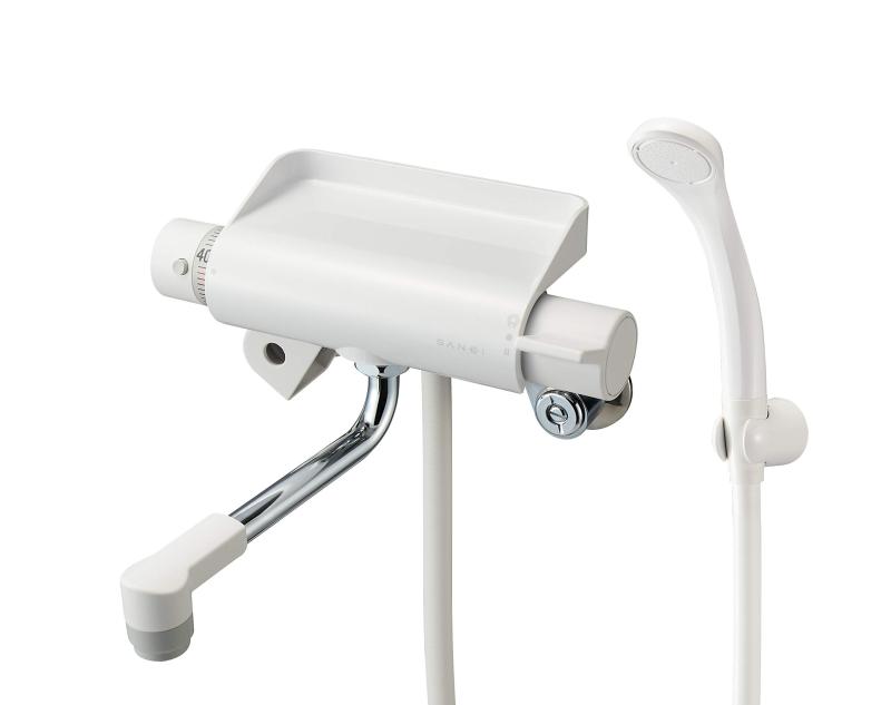 SANEI(サンエイ) サーモシャワー混合栓 お風呂用 25%節水シャワー 一定温度キープ 小物が置けるトレー付き ラクナーレ SK1821D-13|海の風ストア