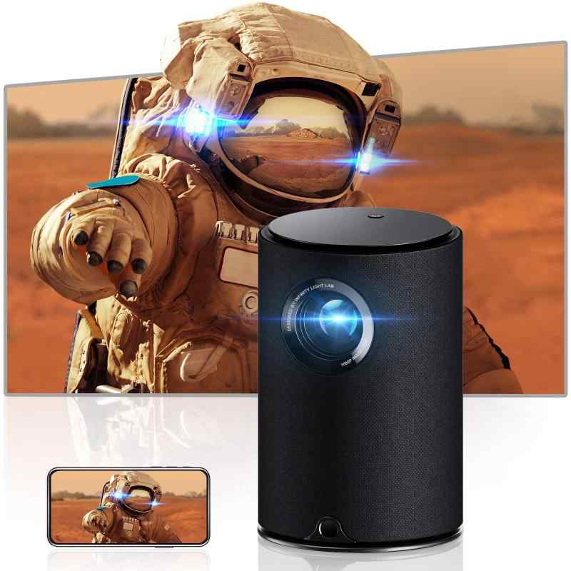 【2024最新】家庭用プロジェクター小型 自動台形補正 電動フォーカス 20000lm双方向Bluetooth 5GWiFi 1080P 50%ズーム ホームプロジェクター TV STICK・Switch・PS5・iOS・Androidスマホ接続 短距離投影 ポー