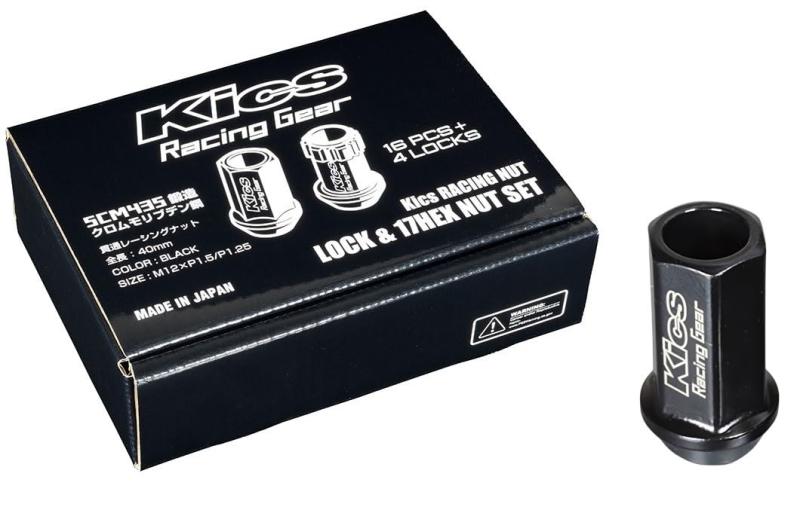 協永産業(KYO-EI) Kics Racing Nut ロック＆17HEXナットセット 20個入 ブラック M12&times;P1.25 KRN3BK｜海の風ストア 14,618円
