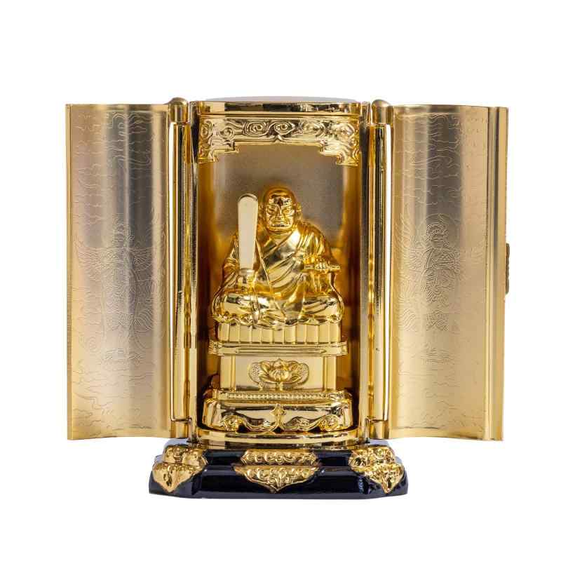 仏像 日蓮聖人君子 厨子入り口・入口(金メッキ/24金)＿『日蓮宗』 立正大師 陵丘銅器 (にちれんしょうにんZ) その他-キッチン用品・食器・調理器具