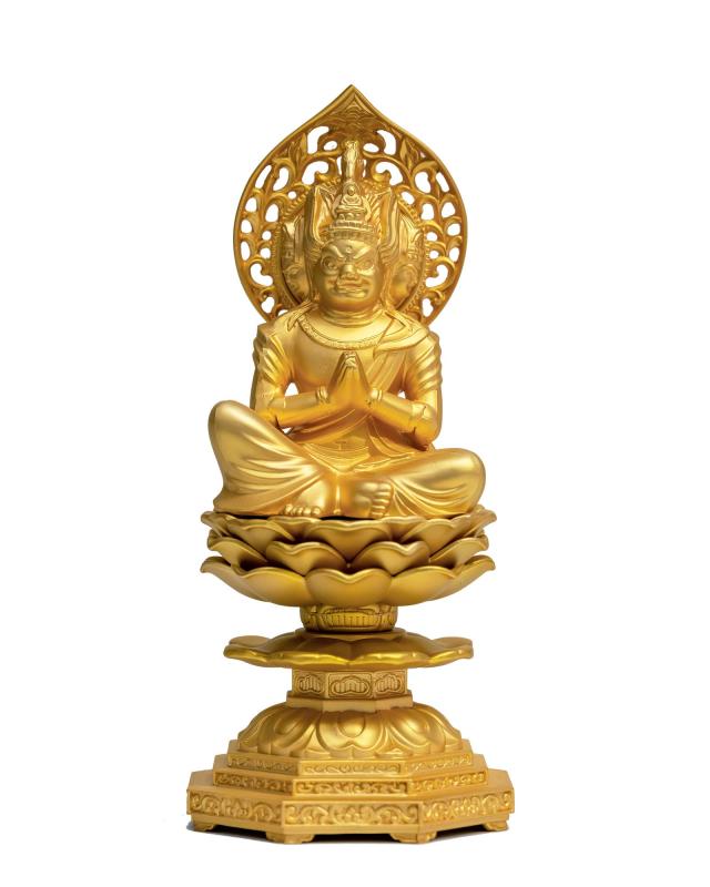 黄金の観音様／材質・真鍮製。高さ、20センチ、重さ、1kg。【昭和初期