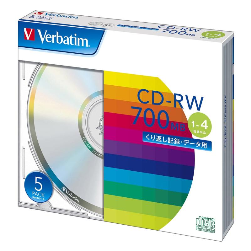 Verbatim バーベイタム くり返し記録用 CD-RW 700MB