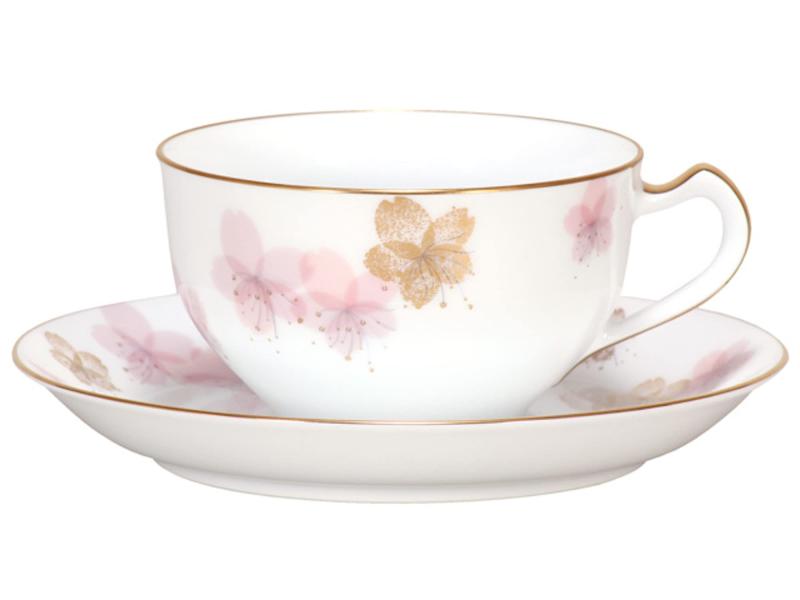大倉陶園 桜シリーズ 第3回「初御代桜」 カップ&ソーサー コーヒー ティー 約235cc 日本製 1c/a682-3|海の風ストア