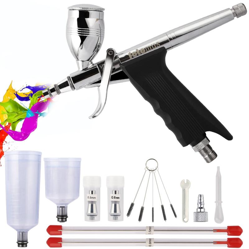 楽天市場】トリガー式 エアブラシ セット 重力式 エアー スプレーガン