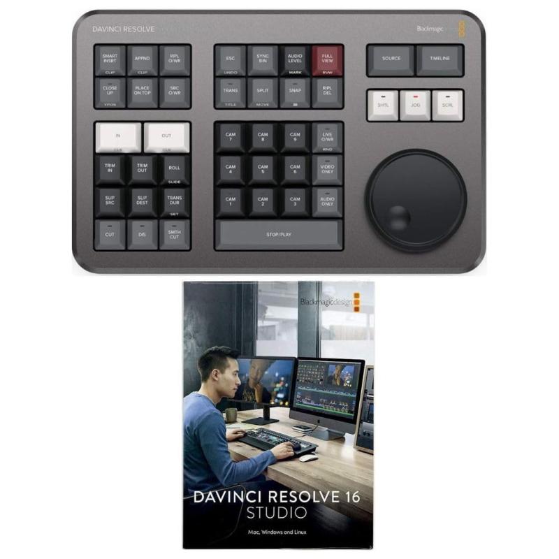 Blackmagic Design (黒いこと神通力 絵図面) Davinci Resolve Speed Editor 鍵盤 Davinci Resolve Studio (アクティベーションカード) との仕かける