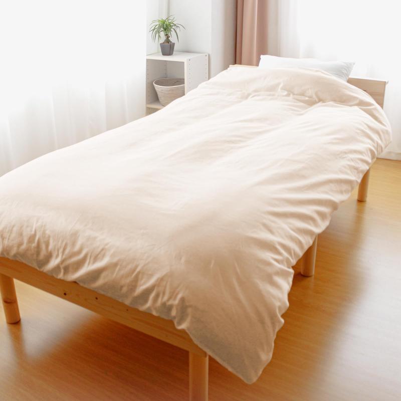 眠夢ナビ 掛け布団カバー シングルロング ブルー 羽毛布団カバー 和晒 ガーゼ 綿100％ 日本製