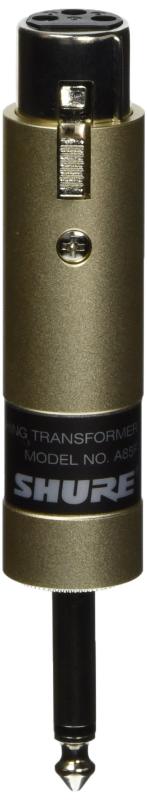 Shure A85F Transformer; Low Z, Female XLR to High Z 1/4-Inch Phone Plug by Shure