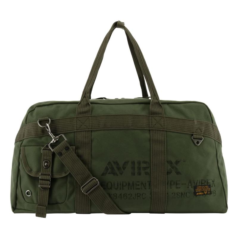 [アヴィレックス] ボストンバッグ 30L メンズ イーグル AVX3525 2WAY ショルダーバッグ パラシュートバッグ ミリタリー 撥水 旅行 【52】 カーキ｜海の風ストア