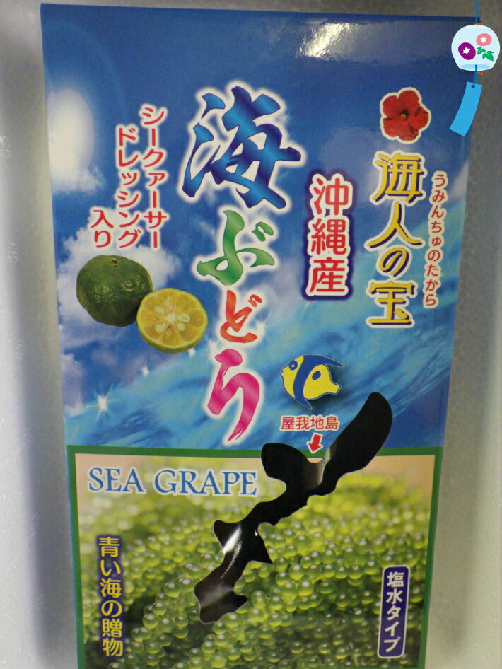 市場 大粒 A級品 たっぷり100ｇ×2ｐ 沖縄料理 茎無し海ぶどう 沖縄食材