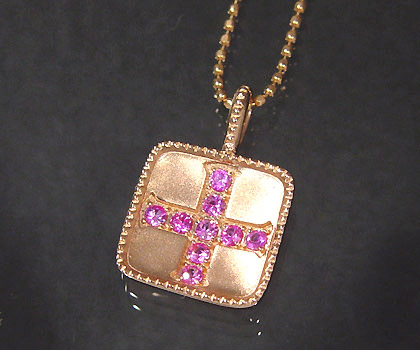 フランクリンミント サファイア クロスペンダントトップ 18K (K18