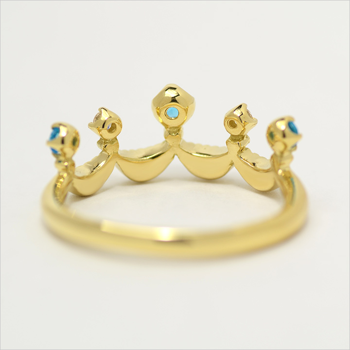 【楽天市場】リング ネオンブルーアパタイト ダイヤモンド 「regina」 ゴールド K18：アム（ジュエリー好きが集まる店）
