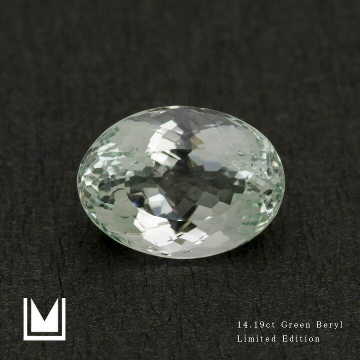 お買い物マラソン1000円クーポン 【1点限り】ルース 天然石 グリーンベリル 14.19ct|umu(アム)