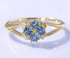 【楽天市場】K18 ブルーサファイア ダイヤモンド リング 「bouquet」 指輪 サファイヤ ダイアモンド ゴールド 18K 18金 ミル