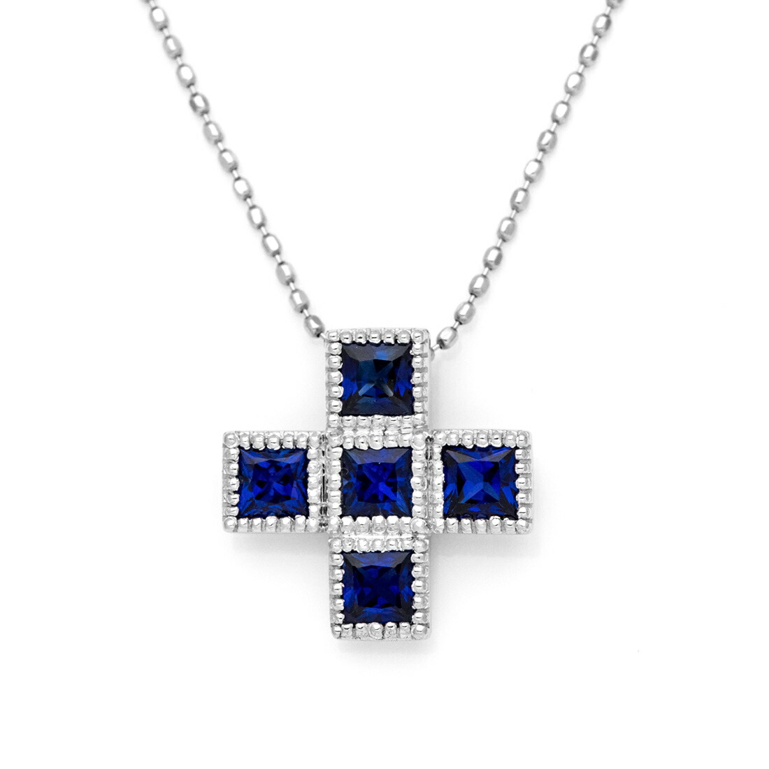 楽天市場】K18 ブルーサファイア クロスモチーフ ペンダントトップ
