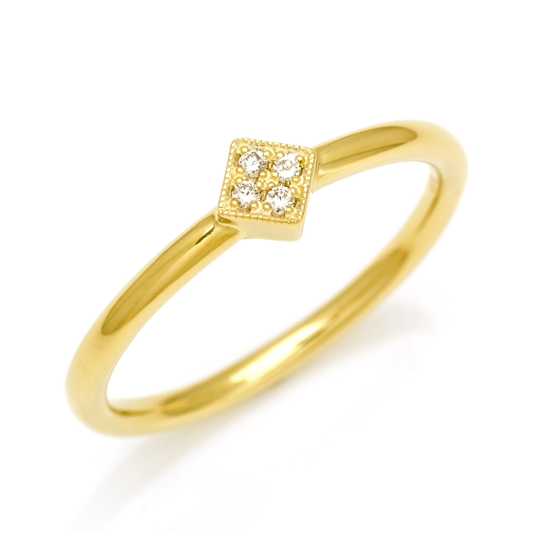 楽天市場】K18 フラワーモチーフ ダイヤモンドリング 「prana」 指輪 