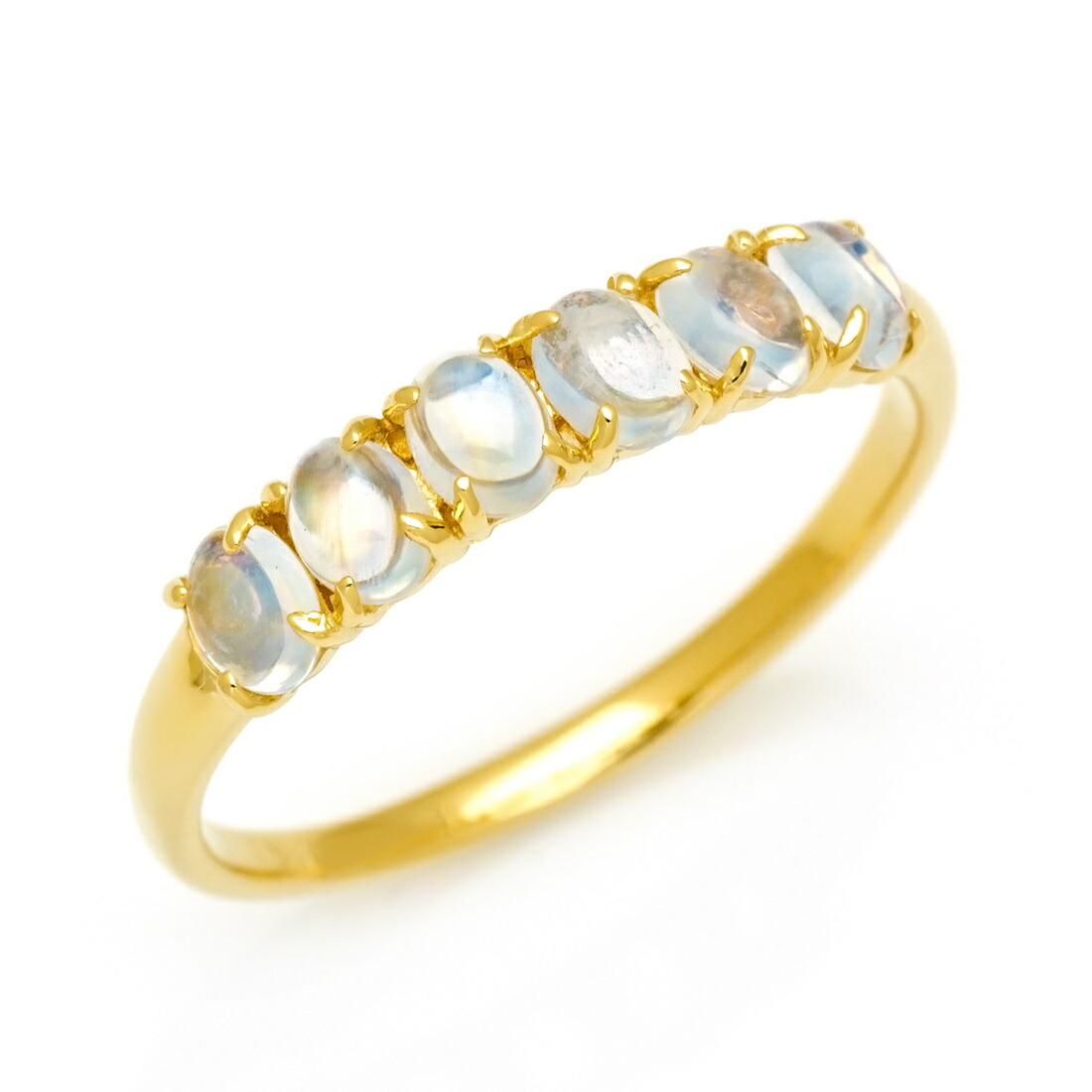 K18 ブルームーンストーン リング 「madore」 プラチナ900・K10選択可 指輪 ゴールド 18K 18金 カボションカット 誕生日 6月誕生石 刻印 文字入れ メッセージ ギフト 贈り物 ピンキーリング対応可能