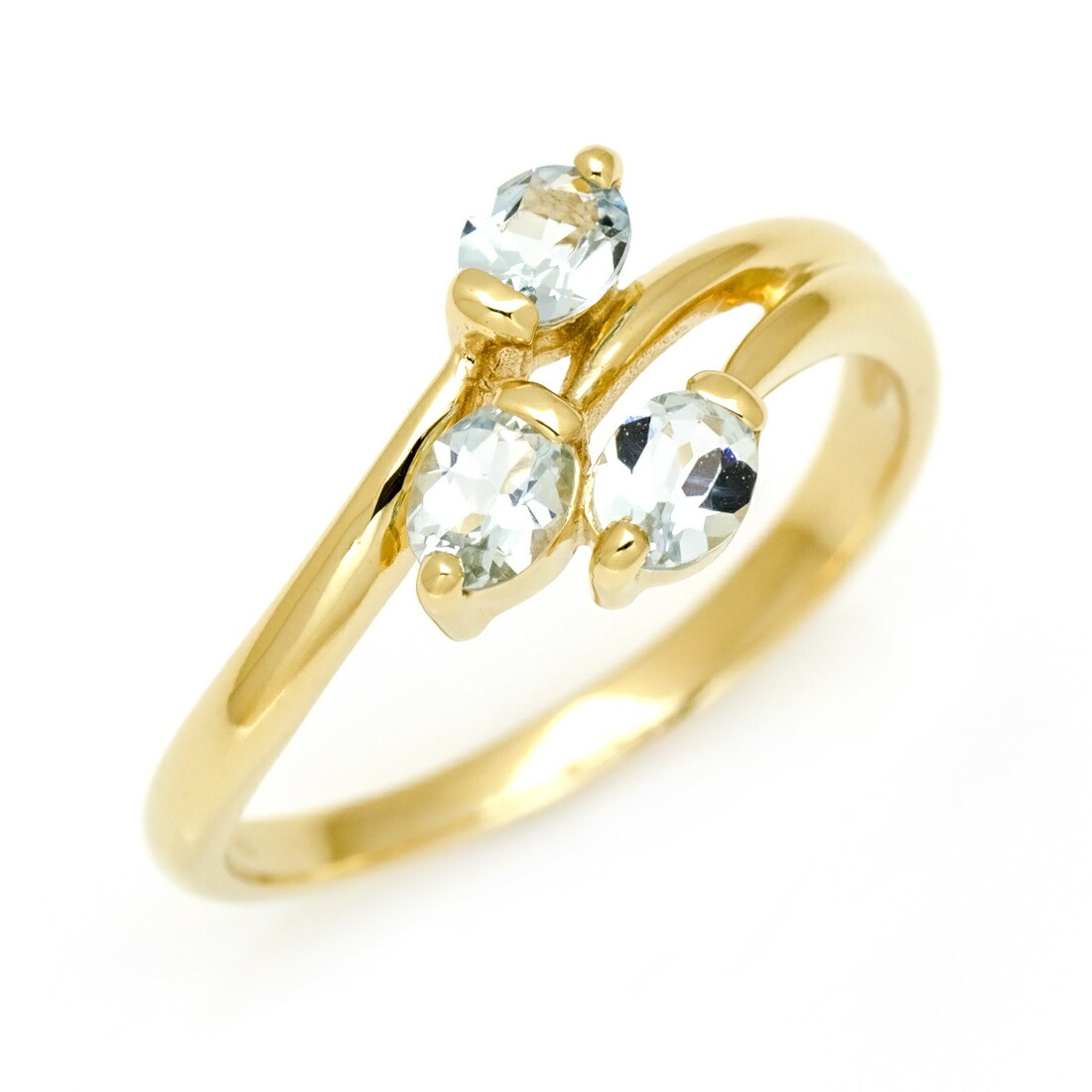 ポイント3倍 リング アクアマリン ゴールド K10 プラチナ900・K18選択可 65,340円