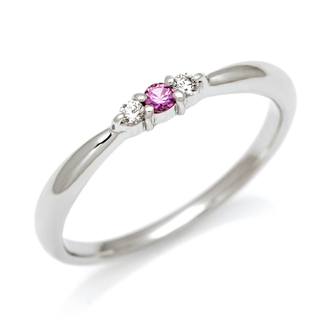 フランス購入超大粒 デッドストックパープルピンクサファイア シルバー925リング ベトナム産非加熱シルキーピンクサファイア 0.433ctルース