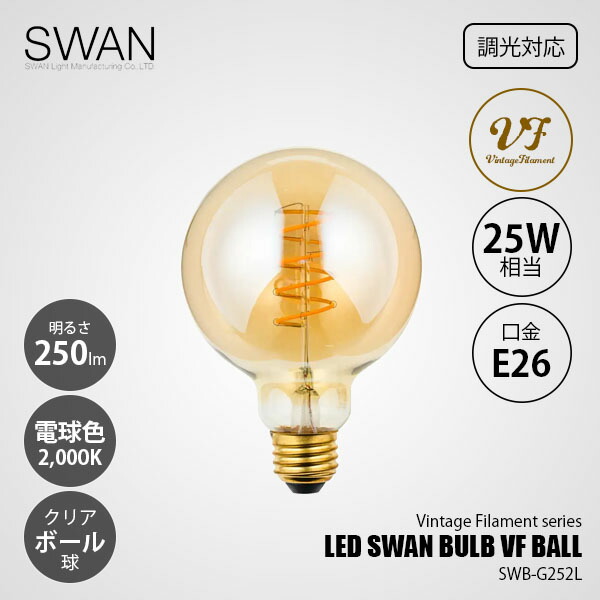 3つ　スワン SWB-G250L LEDスワンバルブディマー ボール 3つ スワン SWB-G250L LEDスワンバルブディマー ボール - メルカリ