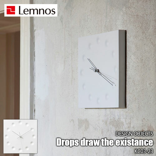Lemnos レムノス Drops draw the existance ドロップス ドロー ザ エグジスタンス KC03-23 掛時計 掛け時計 デザイン時計 磁器 スイープセコンド