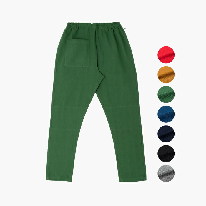 ウナギの寝床 MONPE Muji 無地 (7色) 今日このごろ風 男女兼用 SML 久留米絣 もんぺ