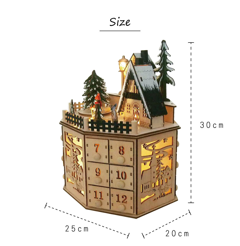 アドヴェントカレンダー 木製 クリスマス 玄関 北欧 おしゃれ