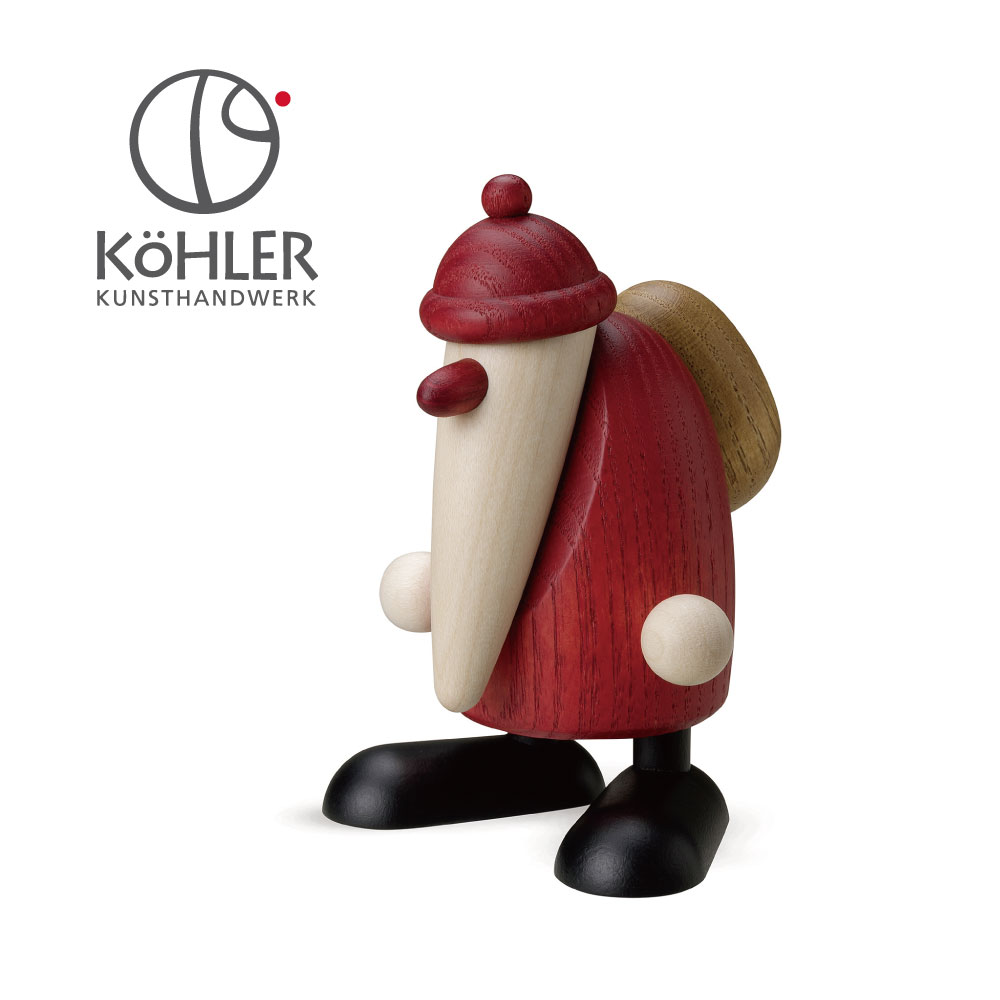 ドイツ製 木製 Kohler クリスマス オーナメント 置物 飾り サンタ 北欧 おしゃれ シンプルサンタ インテリア