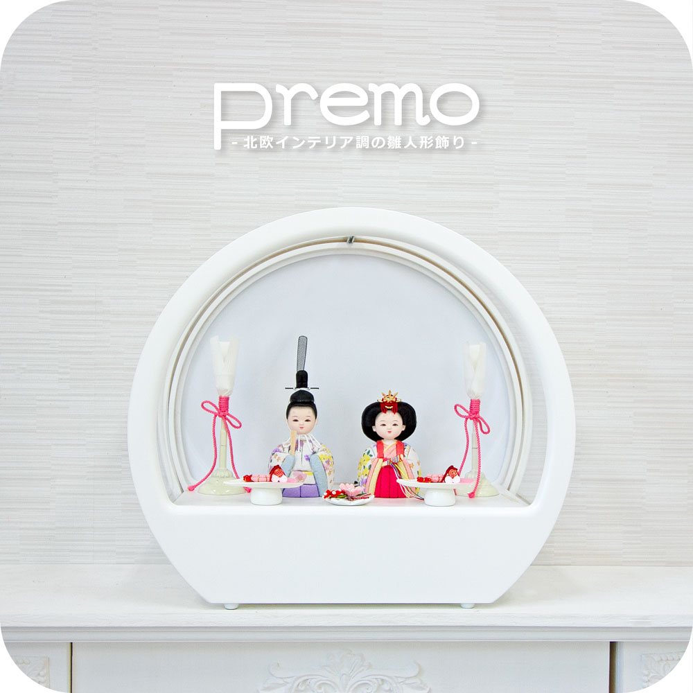 雛人形 ケース飾りひな人形 おしゃれ 木目込み人形 かわいい おひなさま コンパクト Premo rocoro インテリア|DOUBLEW